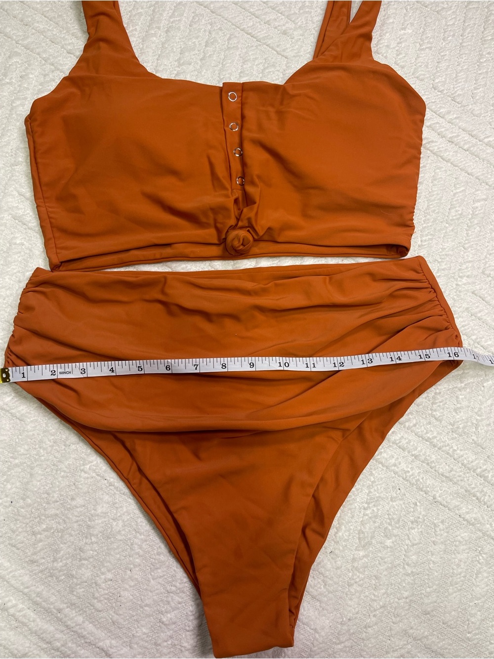 Zaful Orange High-Waist Bikini Set Size XL - Picture 10 of 11